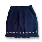Club Monaco  Atrina Skirt Size 4 Black Scalloped Cutout Hem Pencil A Line Skirt Photo 5
