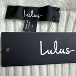 NWT Lulus Women's Gleaming Babe White Ribbed Knit Pearl Midi Sweater Dress L Size L Photo 8