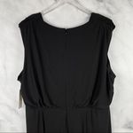 Eliza J NWT Sleeveless Faux Wrap Stretchy Drape Midi Dress Black Plus 22 Formal Photo 5