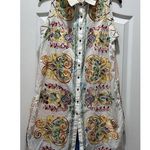 Anthropologie  Cyrena Boho Embroidered Shirt Dress SMALL EUC Photo 0