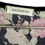 Bohemian Velvet Floral Kimono Coverup Fringe Trim Black Pink Size Medium Photo 3