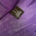 East 5th Dark Purple Rosette Blouse Top Short Sleeve Size Small Photo 4