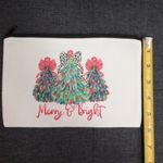 Colorful Christmas Tree Zippered Pouch White Photo 3