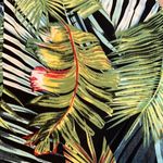 SheIn  size 2XL green Hawaiian print romper faux wrap front adjustable straps EUC Photo 4