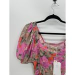 Saltwater Luxe  Bodie Crop Top Women Medium Floral Smocked Beach Boho Vaca Cruise Photo 2