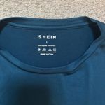 SheIn Blue Coffee Graphic Crop Tee Photo 2