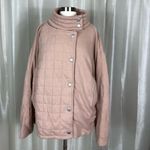 Free People  oversized quilted blush‎ pink jacket Photo 2