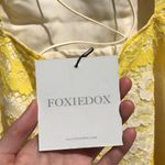 Foxiedox Lemon Yellow Striped Lace  Mona Fit & Flare Mini Dress Photo 14