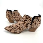 Lulus Marca Vegan Tan and Black Cheetah Print Cutout Slip On Ankle Booties Photo 4
