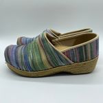 Dansko Multicolored Rainbow Woven Clog Shoes Chunky Boho Women's size 37 / 6.5 Photo 2