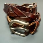 Hollister Braided Brown Leather Belt Photo 2