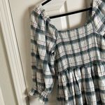 Madewell  Lucie Elbow-Sleeve Smocked Mini Dress in Lebaum Plaid Size Medium Photo 3
