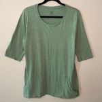 Toad & Co Blue Gray Stripe 3/4 Sleeve Pullover Top Women's size Medium Photo 1