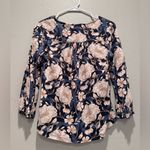 FatFace Women's Blue Cream Floral Blouse Top Size 2 Photo 1