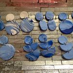 • The Blues • Clay Earrings Blue Photo 1