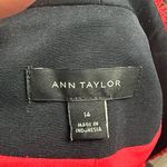 Ann Taylor  Red and Black Jacket Sise 14 Women’s Tweed Blazer with Fringe Photo 7