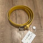 Maison Margiela Crocodile Print leather belt yellow Made in Italy size 90 NWT Photo 0