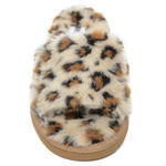 Minnetonka  • Women’s Lolo Slides Leopard Print Slippers Faux Fur Photo 5