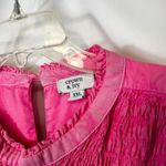 Crown & Ivy XXL Dress Pink Smocked Ruffle Cap Sleeve Shift Knee Preppy 1728 Photo 9