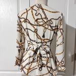 Worthington Worthinton Equestrian Theme Blouse with Tie Back - sz XS Photo 3