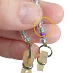 Blue Tiger Eye & Glass Seed Beaded Glasses Chain Holder Purple Photo 7