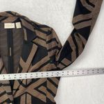 Chico's  Blazer Jacket Womens Small Gold‎ Black Career Geometric linear blazer Photo 1