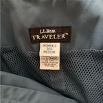 VTG L.L. Bean Traveler Belted Rain Trench Coat Dusty Blue Sz M Pockets Mid Calf Size M Photo 8
