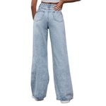 SheIn High Waist Ripped Wide Leg Jeans in Blue, Size XXS/4 Photo 1