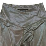 Halara  Shiny Midnight Leggings 7/8 V Waist Stretch Blue Glitter Vegan Leather Photo 1