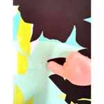 Kaari Blue Curvy Blouse Women’s 2X Long Sleeve Bell Sleeve Tunic Floral Beachy Photo 5