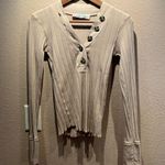 Free People  Women’s Ribbed Knit Large Button Henley style Shirt Size XS Photo 1