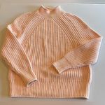 J.Crew  Women’s Woven‎ Knit Pale Pink Long Sleeve Turtleneck Sweater Size XS Photo 2