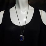 Gunmetal & Blue Moon Necklace Blue Photo 2