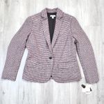 Bar III  Women’s $139 NWT Size 8 Pink Tweed Single Button Blazer Jacket New Photo 1