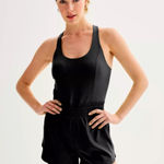 SO  | Black Sporty Crossback Running Activewear Athletic Romper, Juniors XL Photo 0