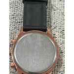 Geneva Watch Black Silicone Band Gold Accents Women's Fashion Wristwatch Photo 8