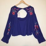 Free People | NWT Lita Embroidered Floral Keyhole Blouse Photo 3