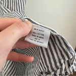 Tulip | Striped Slitted Sleeveless Women's Tunic Top Raw Hem Flare Bottom Small White Photo 4