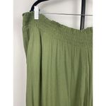Catherines  Olive Green Elastic Smocked Pull On Gauze Flowy Pockets Pants Size 3X Photo 1