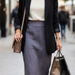 LOGO By Lori Goldstein  Charcoal Pencil Skirt Photo 0