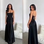 House Of CB  S A-C  'Anabella' Black Lace Up Maxi Dress‎ NWOT Photo 2