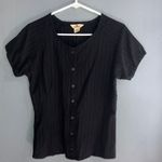 Woolrich  Black textured light weight Button-Up Blouse XS #711 Photo 0