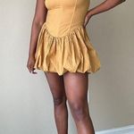 Klesis Golden Brown Corset Bubble Dress Size Small Tan Photo 0