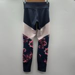 Nike ‎ Navy Pink Floral Leggings Sz S Photo 2