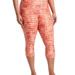 Athleta Elation Printed Capri Tight, Tahiti Island Coral SIZE 3X NWT Photo 0
