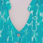 The North Face blue ikat blouse size medium Photo 2