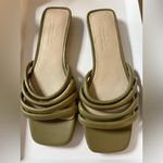 Journee Collection NEW Journee Signature Genuine Leather Cendi Slip On Sandals Square Toe 10 $75 Photo 3