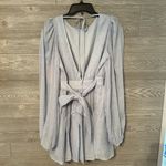 Nation Ltd LDT Goddess Clip-Dot Minidress size 4 NWT Blue gold silver Photo 5