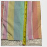 Isaac Mizrahi Pajama Set- Size M Pastel Striped Silky Short Sleeve Shorts Photo 2