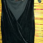 NY & Co. L Black Stretch Velvet Sleeveless Shift Dress Funeral Size L Photo 1